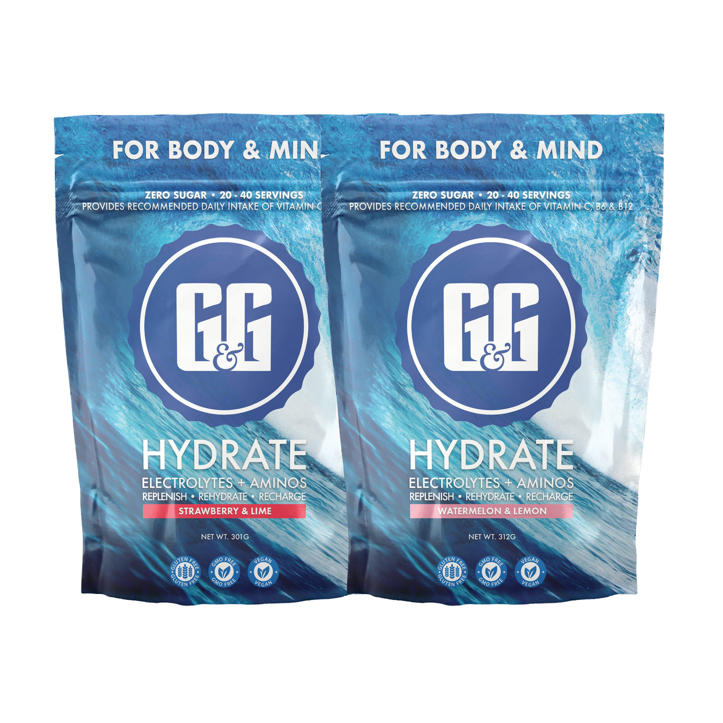 Hydrate Duo: Watermelon Lemon Wave & Strawberry Lime Burst